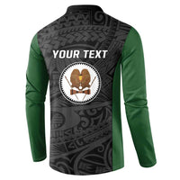 Personalised PNG Western Highlands Province Button Sweatshirt Bird of Paradise Tattoo Flag Motif LT9 - Polynesian Pride