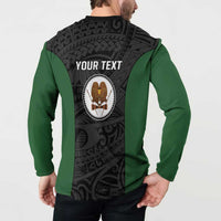 Personalised PNG Western Highlands Province Button Sweatshirt Bird of Paradise Tattoo Flag Motif LT9 - Polynesian Pride