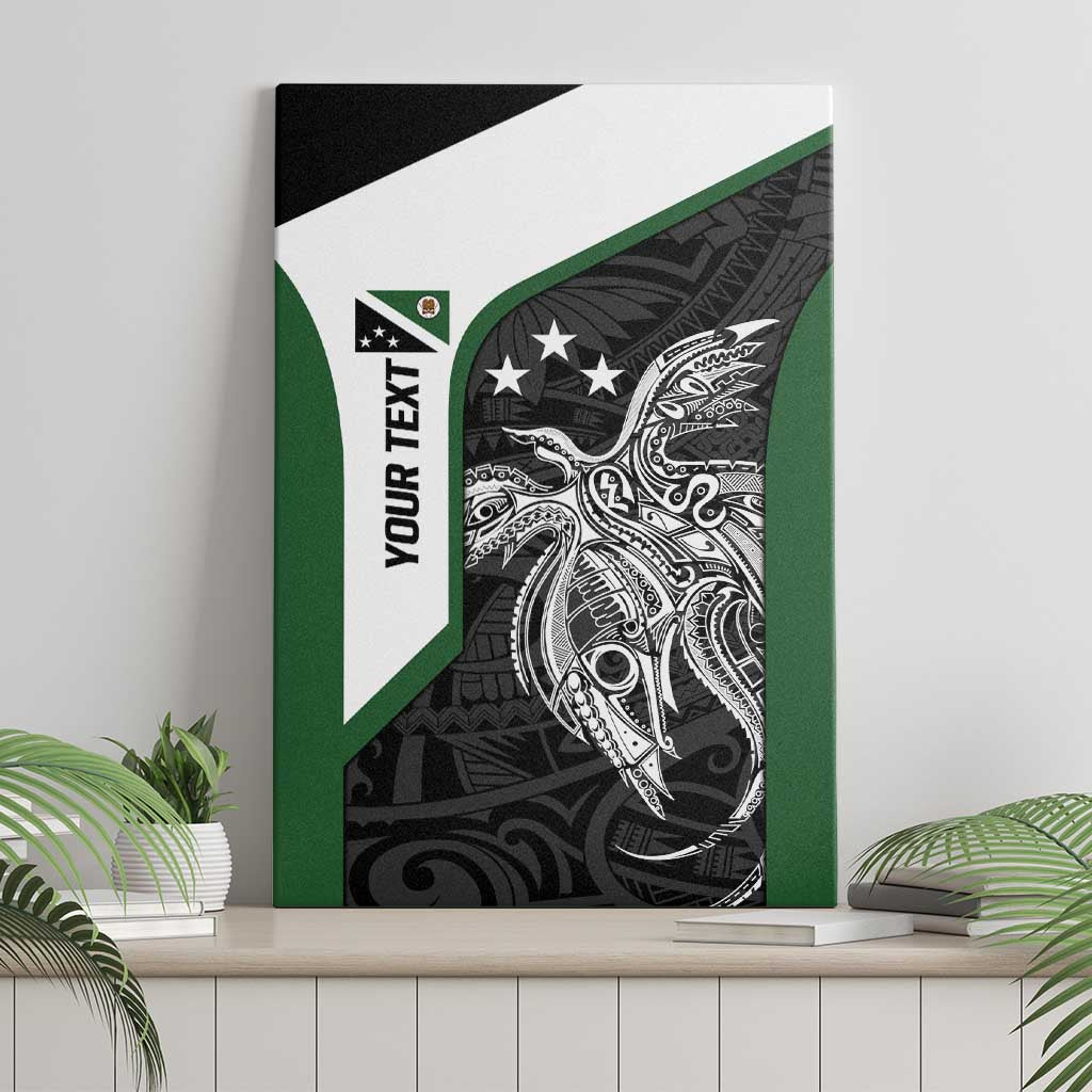 Personalised PNG Western Highlands Province Canvas Wall Art Bird of Paradise Tattoo Flag Motif LT9 - Polynesian Pride