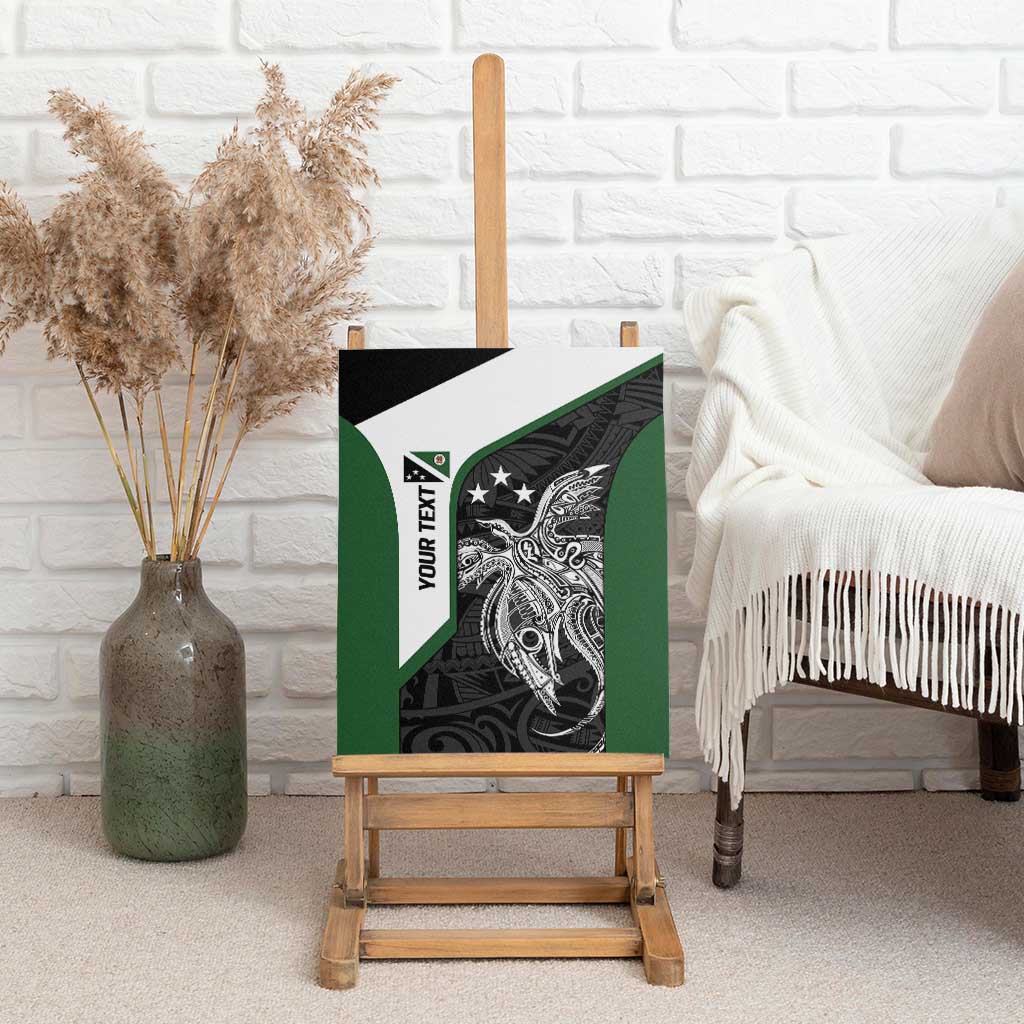 Personalised PNG Western Highlands Province Canvas Wall Art Bird of Paradise Tattoo Flag Motif LT9 - Polynesian Pride