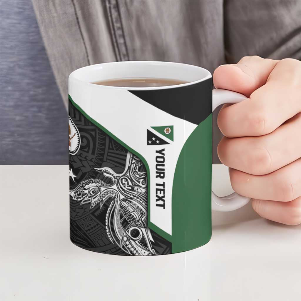 Personalised PNG Western Highlands Province Ceramic Mug Bird of Paradise Tattoo Flag Motif LT9 - Polynesian Pride