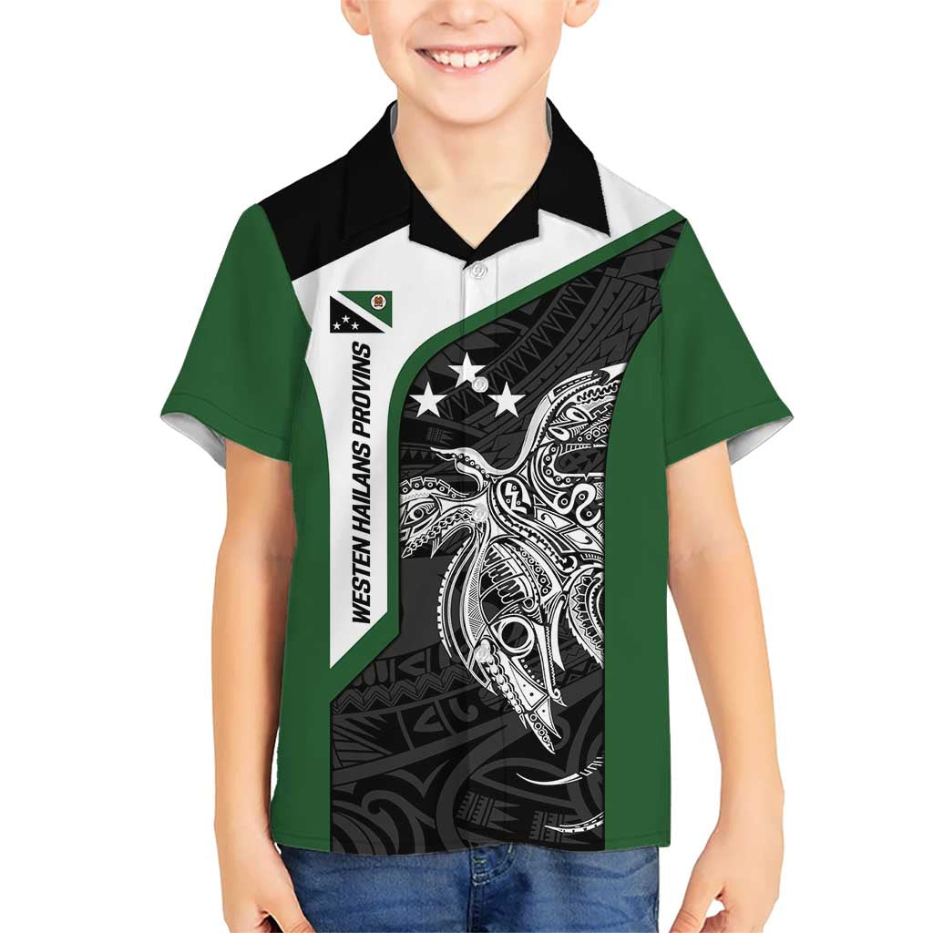 Personalised PNG Western Highlands Province Hawaiian Shirt Bird of Paradise Tattoo Flag Motif LT9 - Polynesian Pride