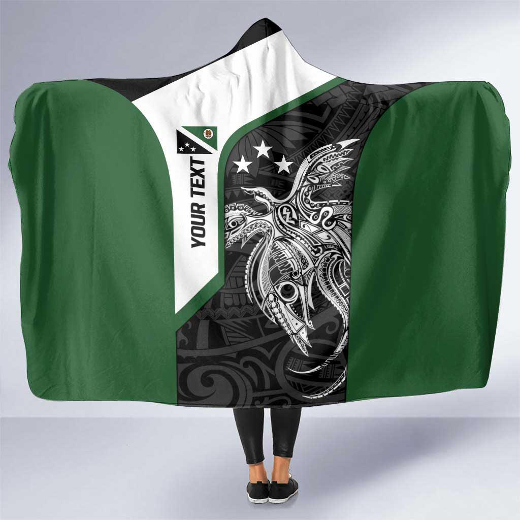 Personalised PNG Western Highlands Province Hooded Blanket Bird of Paradise Tattoo Flag Motif LT9 One Size Green - Polynesian Pride