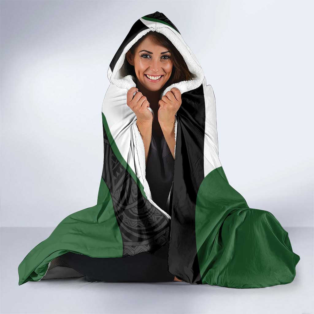 Personalised PNG Western Highlands Province Hooded Blanket Bird of Paradise Tattoo Flag Motif LT9 - Polynesian Pride