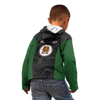 Personalised PNG Western Highlands Province Kid Hoodie Bird of Paradise Tattoo Flag Motif LT9 - Polynesian Pride