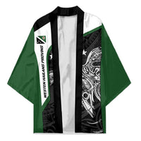 Personalised PNG Western Highlands Province Kimono Bird of Paradise Tattoo Flag Motif LT9 Unisex Green - Polynesian Pride