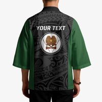 Personalised PNG Western Highlands Province Kimono Bird of Paradise Tattoo Flag Motif LT9 - Polynesian Pride