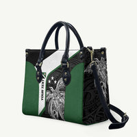 Personalised PNG Western Highlands Province Leather Bag Bird of Paradise Tattoo Flag Motif LT9 Green - Polynesian Pride