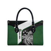 Personalised PNG Western Highlands Province Leather Bag Bird of Paradise Tattoo Flag Motif LT9 - Polynesian Pride