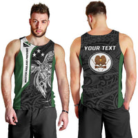 Personalised PNG Western Highlands Province Men Tank Top Bird of Paradise Tattoo Flag Motif LT9 - Polynesian Pride