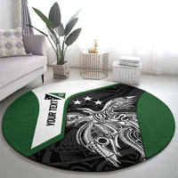 Personalised PNG Western Highlands Province Round Carpet Bird of Paradise Tattoo Flag Motif LT9 - Polynesian Pride