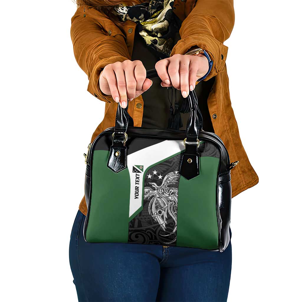 Personalised PNG Western Highlands Province Shoulder Handbag Bird of Paradise Tattoo Flag Motif - Polynesian Pride