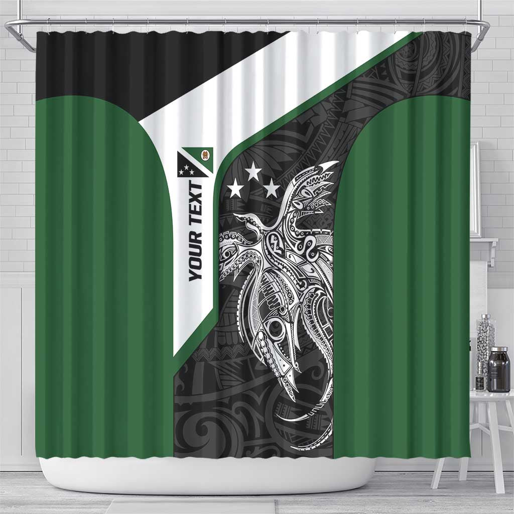 Personalised PNG Western Highlands Province Shower Curtain Bird of Paradise Tattoo Flag Motif LT9 - Polynesian Pride