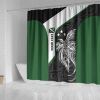 Personalised PNG Western Highlands Province Shower Curtain Bird of Paradise Tattoo Flag Motif LT9 - Polynesian Pride