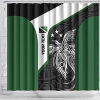 Personalised PNG Western Highlands Province Shower Curtain Bird of Paradise Tattoo Flag Motif LT9 - Polynesian Pride