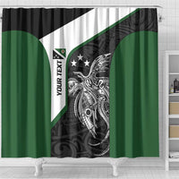 Personalised PNG Western Highlands Province Shower Curtain Bird of Paradise Tattoo Flag Motif LT9 - Polynesian Pride