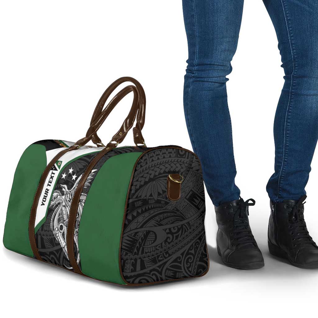 Personalised PNG Western Highlands Province Travel Bag Bird of Paradise Tattoo Flag Motif LT9 - Polynesian Pride