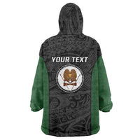 Personalised PNG Western Highlands Province Wearable Blanket Hoodie Bird of Paradise Tattoo Flag Motif LT9 - Polynesian Pride