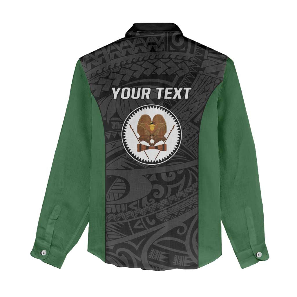 Personalised PNG Western Highlands Province Women Casual Shirt Bird of Paradise Tattoo Flag Motif LT9 - Polynesian Pride