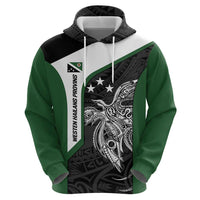 Personalised PNG Western Highlands Province Zip Hoodie Bird of Paradise Tattoo Flag Motif LT9 - Polynesian Pride