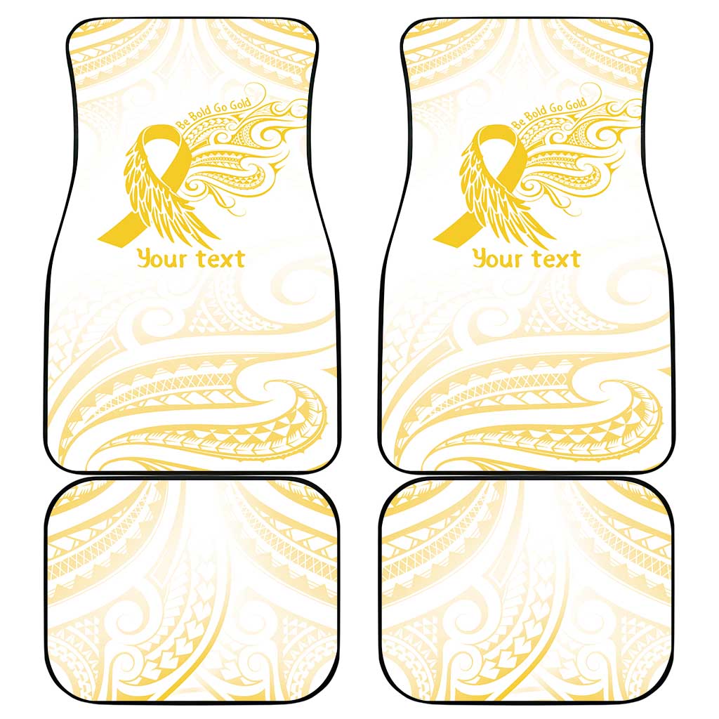 Be Bold Go Gold Polyneisan Ribbon Childhood Personalised Car Mats LT9 - Polynesian Pride