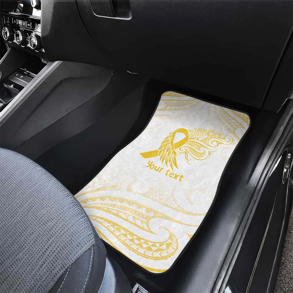 Be Bold Go Gold Polyneisan Ribbon Childhood Personalised Car Mats LT9 - Polynesian Pride
