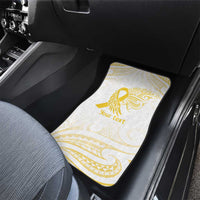Be Bold Go Gold Polyneisan Ribbon Childhood Personalised Car Mats LT9 - Polynesian Pride