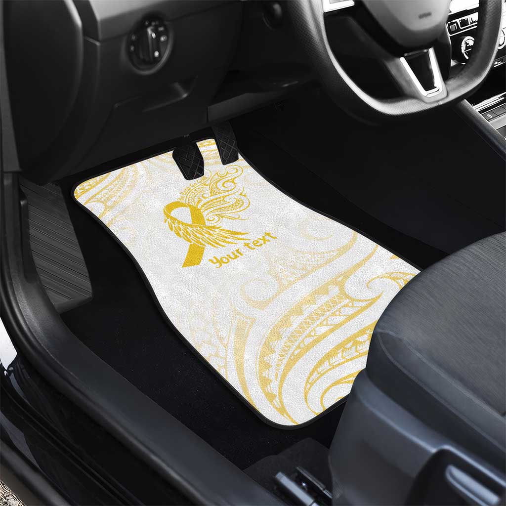 Be Bold Go Gold Polyneisan Ribbon Childhood Personalised Car Mats LT9 - Polynesian Pride