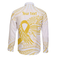 Be Bold Go Gold Polyneisan Ribbon Childhood Personalised Family Matching Summer Maxi Dress and Hawaiian Shirt LT9 - Polynesian Pride