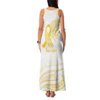 Be Bold Go Gold Polyneisan Ribbon Childhood Personalised Family Matching Tank Maxi Dress and Hawaiian Shirt LT9 - Polynesian Pride