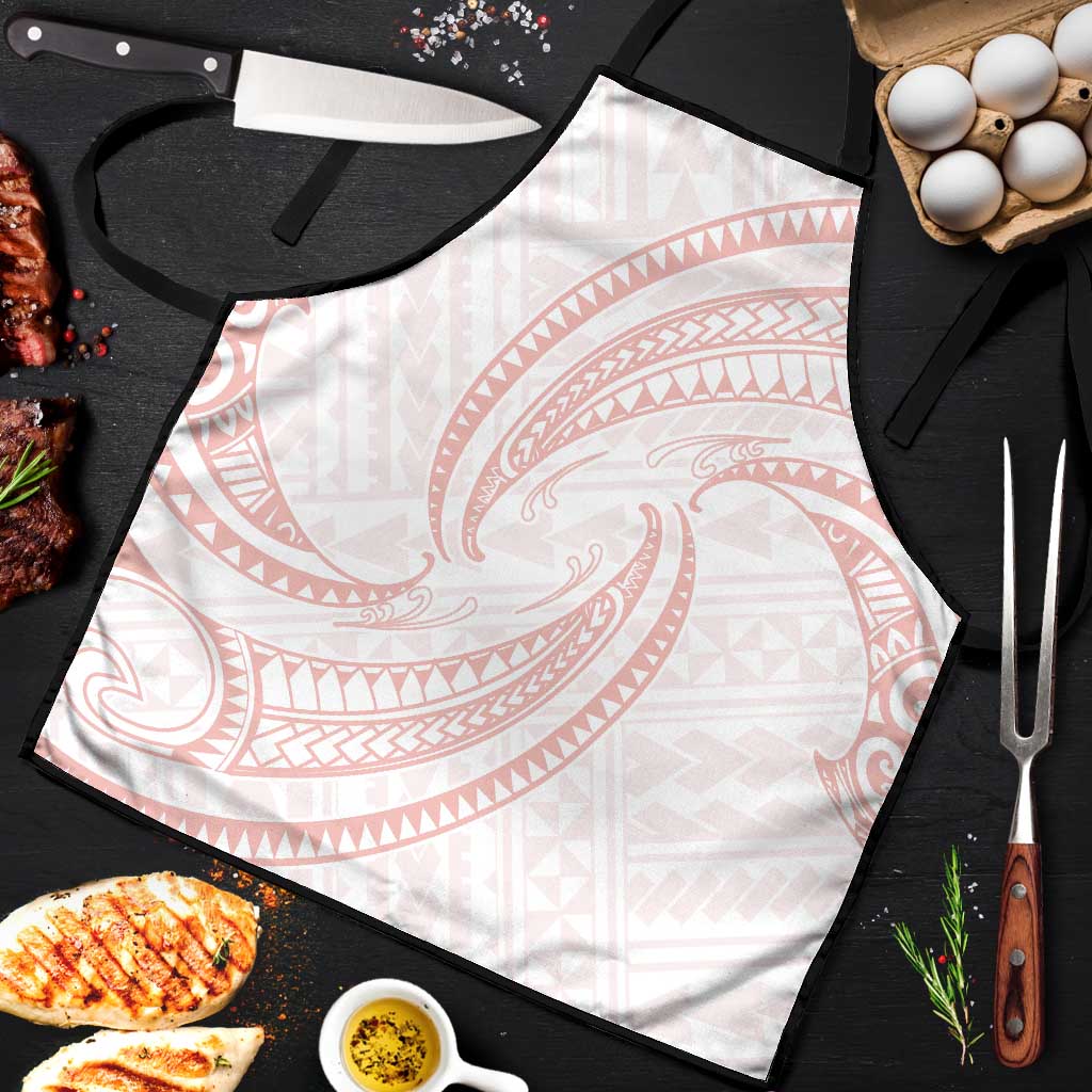 White Sunday Lotu Tamaiti Apron Polynesian Wave Pastel Blush LT9 Blush - Polynesian Pride