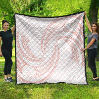 White Sunday Lotu Tamaiti Quilt Polynesian Wave Pastel Blush LT9 - Polynesian Pride