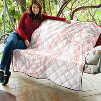 White Sunday Lotu Tamaiti Quilt Polynesian Wave Pastel Blush LT9 - Polynesian Pride