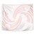 White Sunday Lotu Tamaiti Tapestry Polynesian Wave Pastel Blush - Polynesian Pride