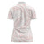 White Sunday Lotu Tamaiti Women Polo Shirt Polynesian Wave Pastel Blush - Polynesian Pride