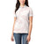 White Sunday Lotu Tamaiti Women Polo Shirt Polynesian Wave Pastel Blush - Polynesian Pride