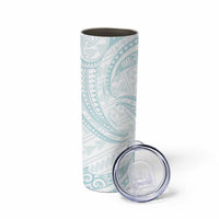 White Sunday Lotu Tamaiti Skinny Tumbler Polynesian Wave Pastel Cyan LT9 - Polynesian Pride