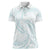 White Sunday Lotu Tamaiti Women Polo Shirt Polynesian Wave Pastel Cyan - Polynesian Pride