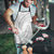 White Sunday Lotu Tamaiti Apron Polynesian Wave Pastel Gray - Polynesian Pride