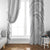 White Sunday Lotu Tamaiti Window Curtain Polynesian Wave Pastel Gray - Polynesian Pride