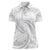 White Sunday Lotu Tamaiti Women Polo Shirt Polynesian Wave Pastel Gray - Polynesian Pride