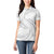 White Sunday Lotu Tamaiti Women Polo Shirt Polynesian Wave Pastel Gray - Polynesian Pride