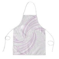 White Sunday Lotu Tamaiti Apron Polynesian Wave Pastel Mauve - Polynesian Pride