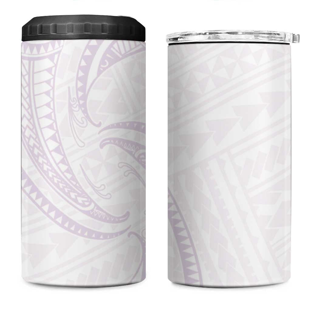 White Sunday Lotu Tamaiti 4 in 1 Can Cooler Tumbler Polynesian Wave Pastel Mauve LT9 One Size: 16 oz Mauve - Polynesian Pride