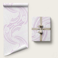 White Sunday Lotu Tamaiti Wrapping Paper Polynesian Wave Pastel Mauve LT9 58" × 23" Mauve - Polynesian Pride