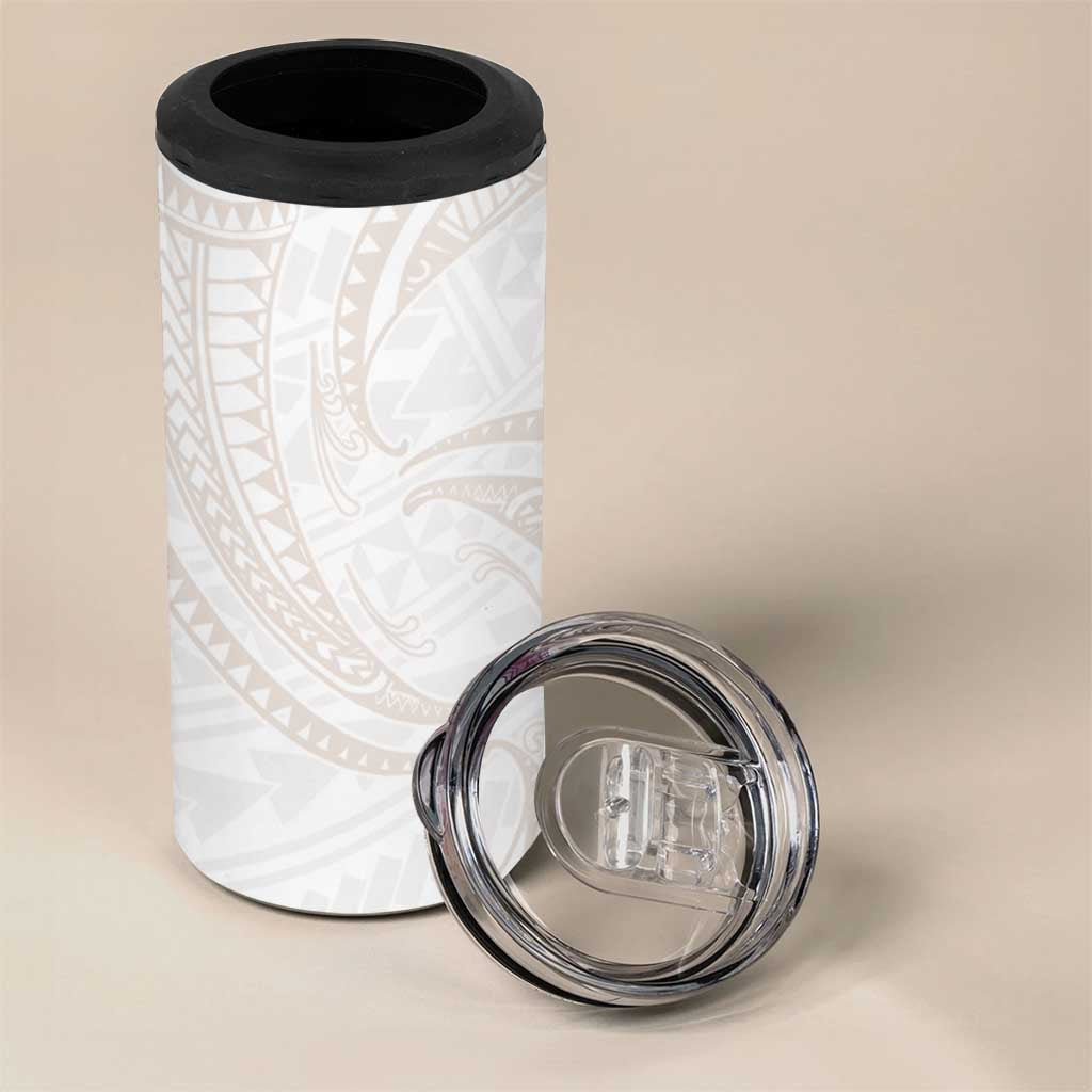 White Sunday Lotu Tamaiti 4 in 1 Can Cooler Tumbler Polynesian Wave Pastel Nude LT9 - Polynesian Pride