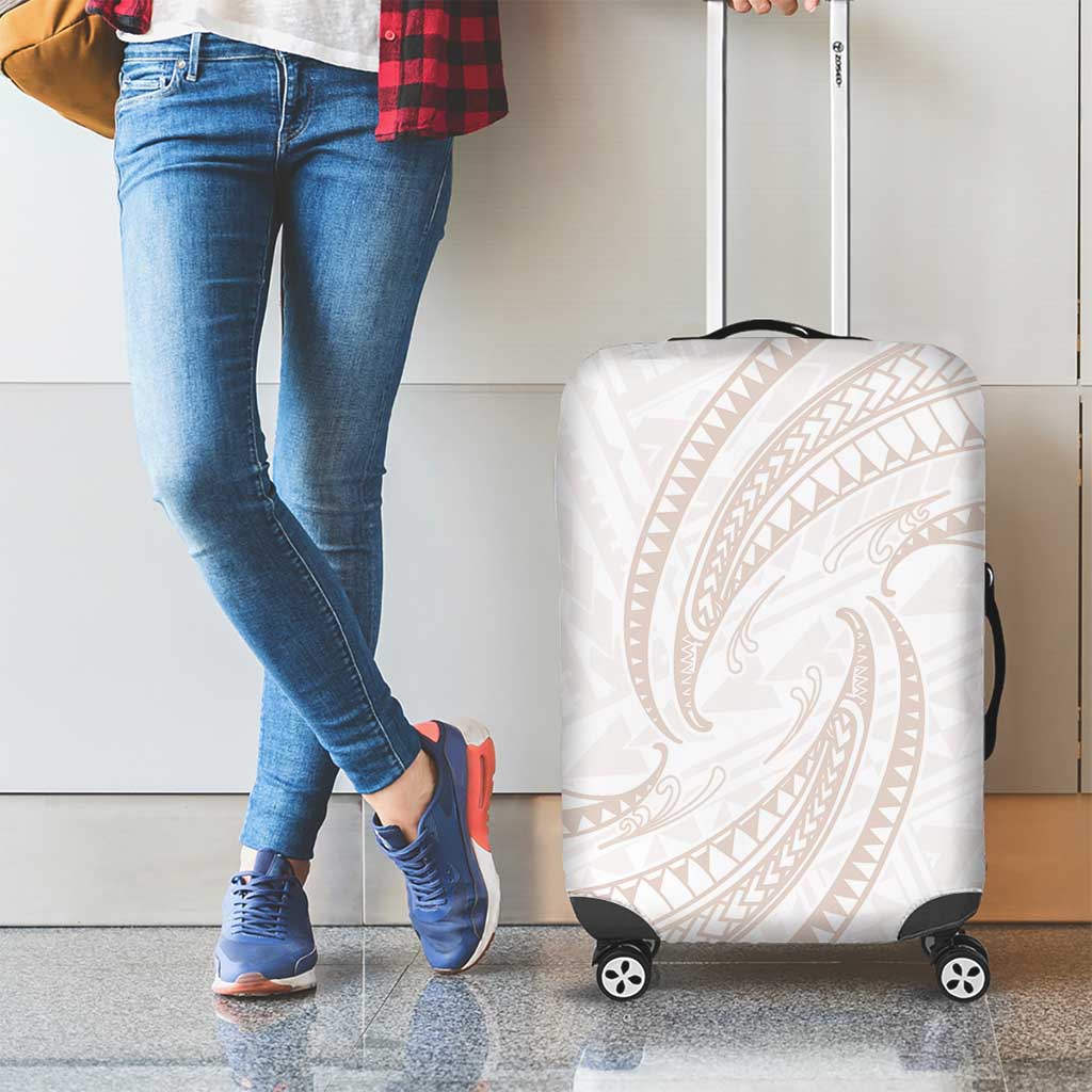 White Sunday Lotu Tamaiti Luggage Cover Polynesian Wave Pastel Nude - Polynesian Pride