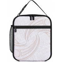 White Sunday Lotu Tamaiti Lunch Bag Polynesian Wave Pastel Nude