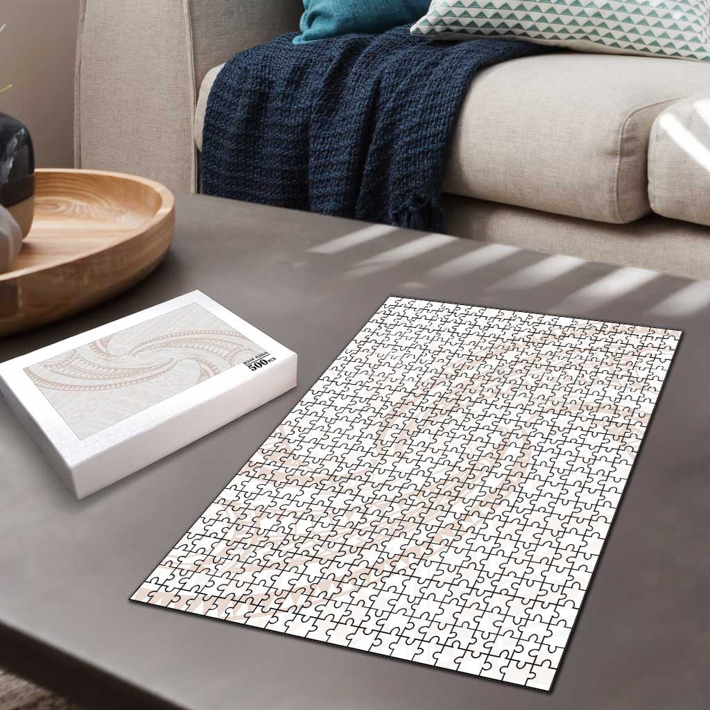White Sunday Lotu Tamaiti Puzzle Polynesian Wave Pastel Nude - Polynesian Pride