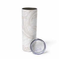 White Sunday Lotu Tamaiti Skinny Tumbler Polynesian Wave Pastel Nude LT9 - Polynesian Pride